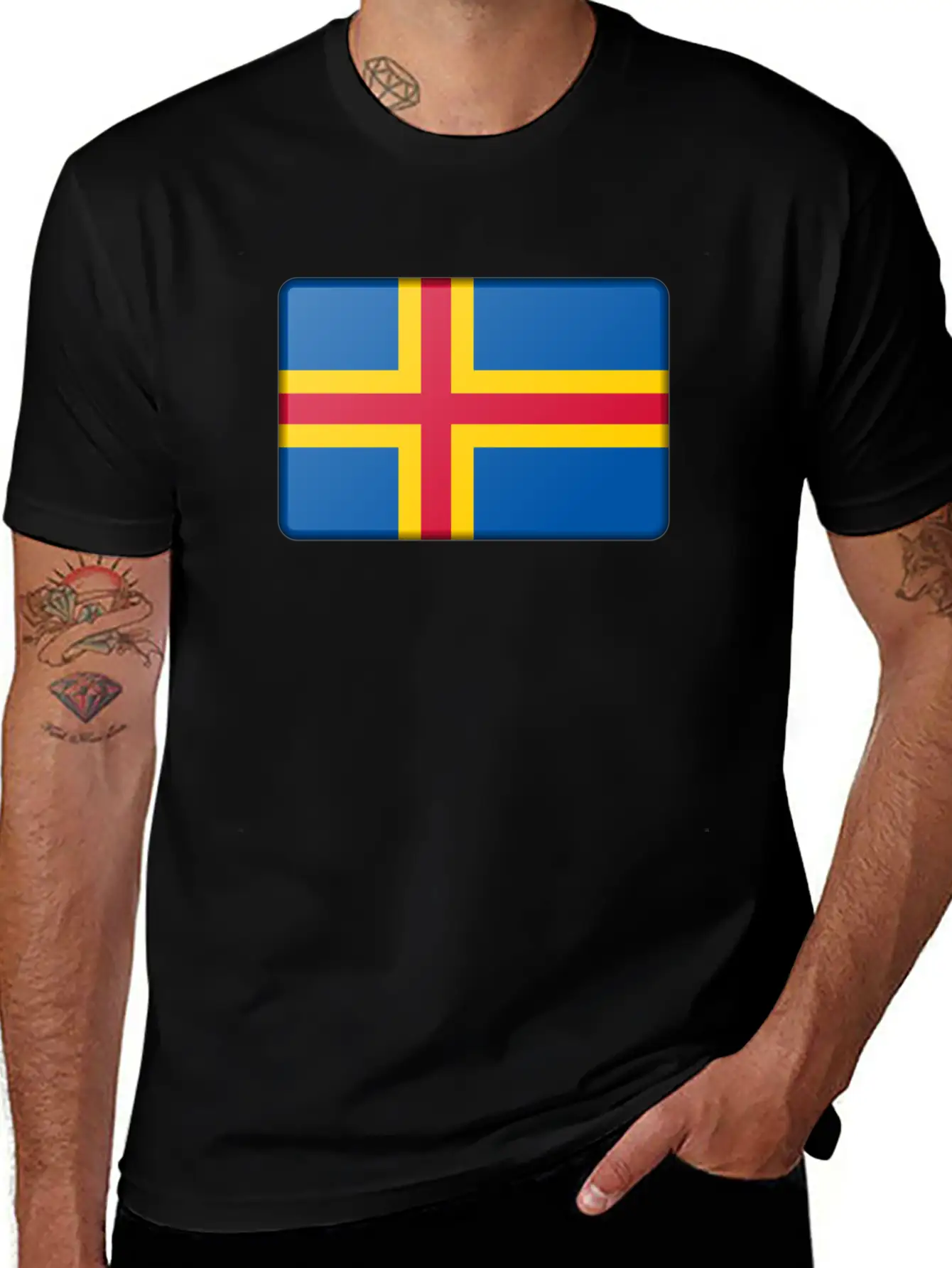 Aland Island Flag Classic Fit Graphic Tee For Daily Comfort – Unisex Cotton Shirt