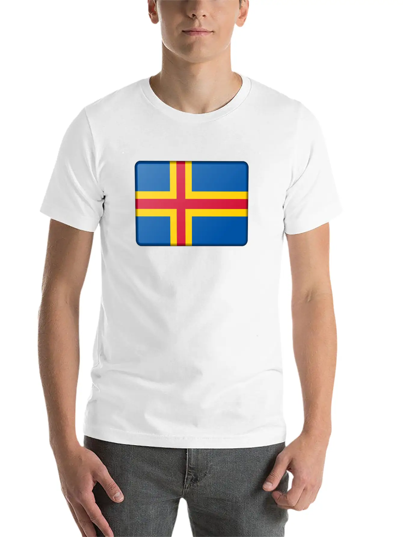Aland Island Flag Classic Fit Graphic Tee For Daily Comfort – Unisex Cotton Shirt