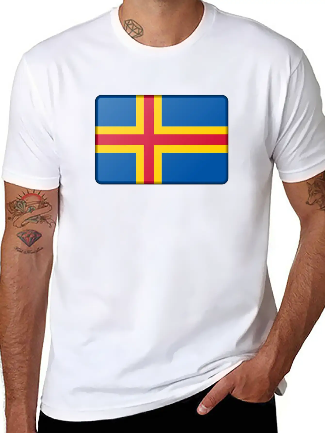 Aland Island Flag Classic Fit Graphic Tee For Daily Comfort – Unisex Cotton Shirt