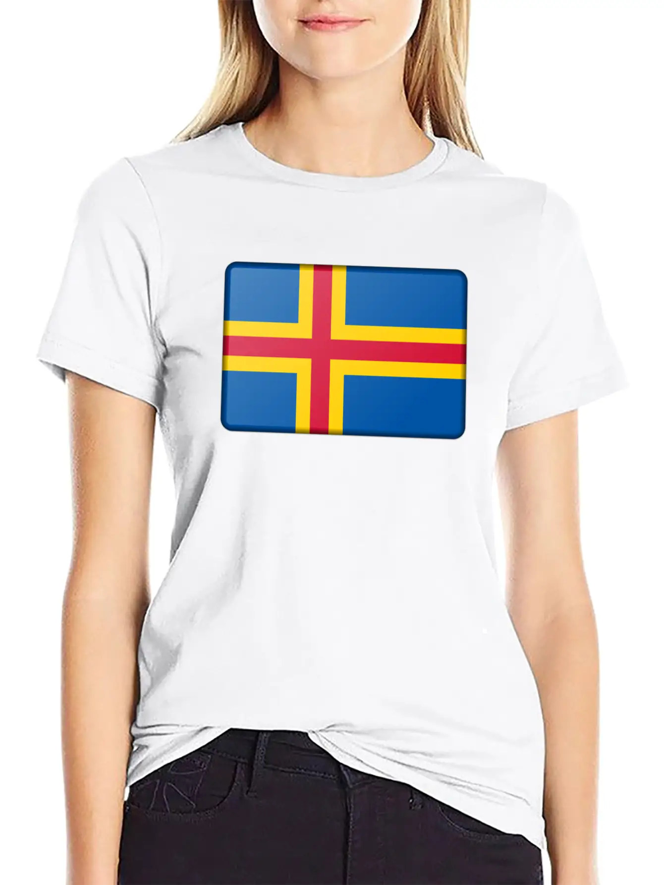 Aland Island Flag Classic Fit Graphic Tee For Daily Comfort – Unisex Cotton Shirt