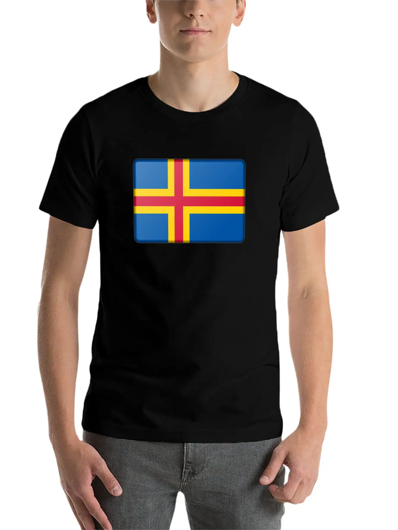 Aland Island Flag Classic Fit Graphic Tee For Daily Comfort – Unisex Cotton Shirt