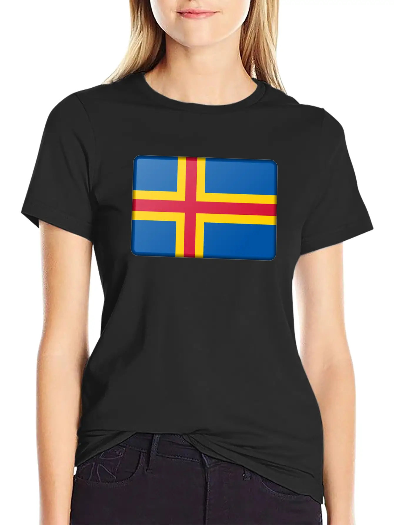 Aland Island Flag Classic Fit Graphic Tee For Daily Comfort – Unisex Cotton Shirt