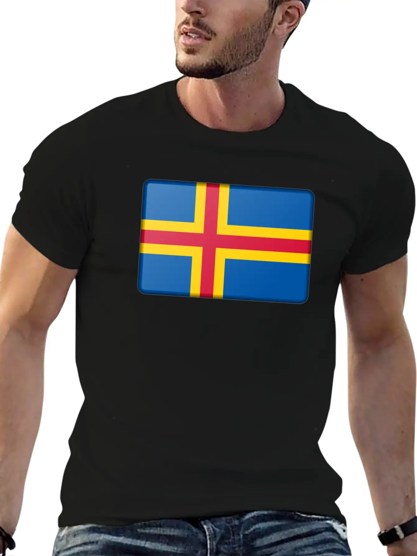 Aland Island Flag Classic Fit Graphic Tee For Daily Comfort – Unisex Cotton Shirt