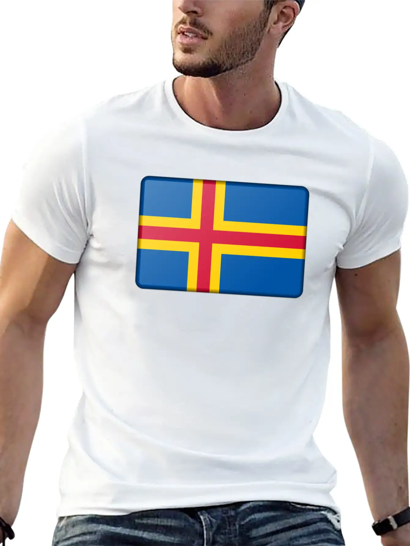 Aland Island Flag Classic Fit Graphic Tee For Daily Comfort – Unisex Cotton Shirt