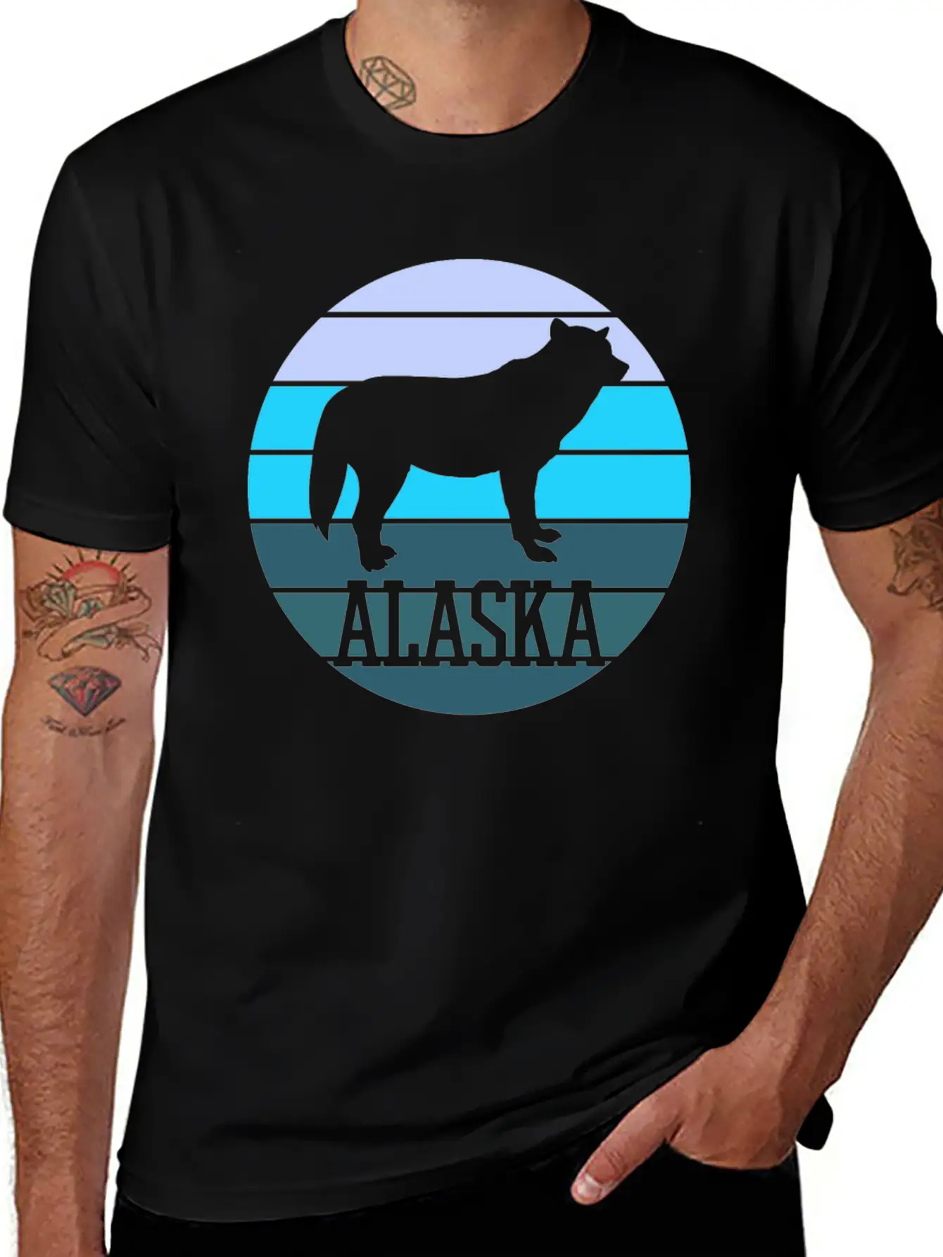 Alaska Country Wolf Classic Fit Graphic Tee For Daily Comfort – Unisex Cotton Shirt