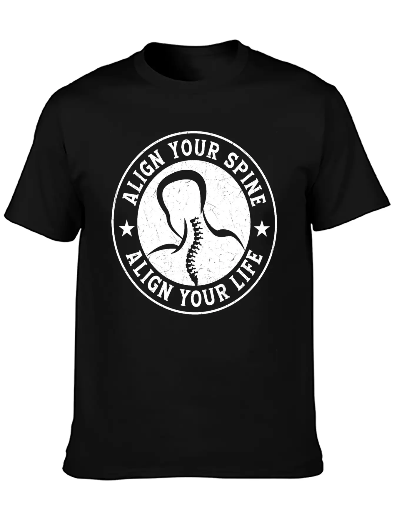 Align Your Spine Align Your Life Chiropractor Chir Stylish Everyday T-Shirt – Unisex Basic Cotton Tee