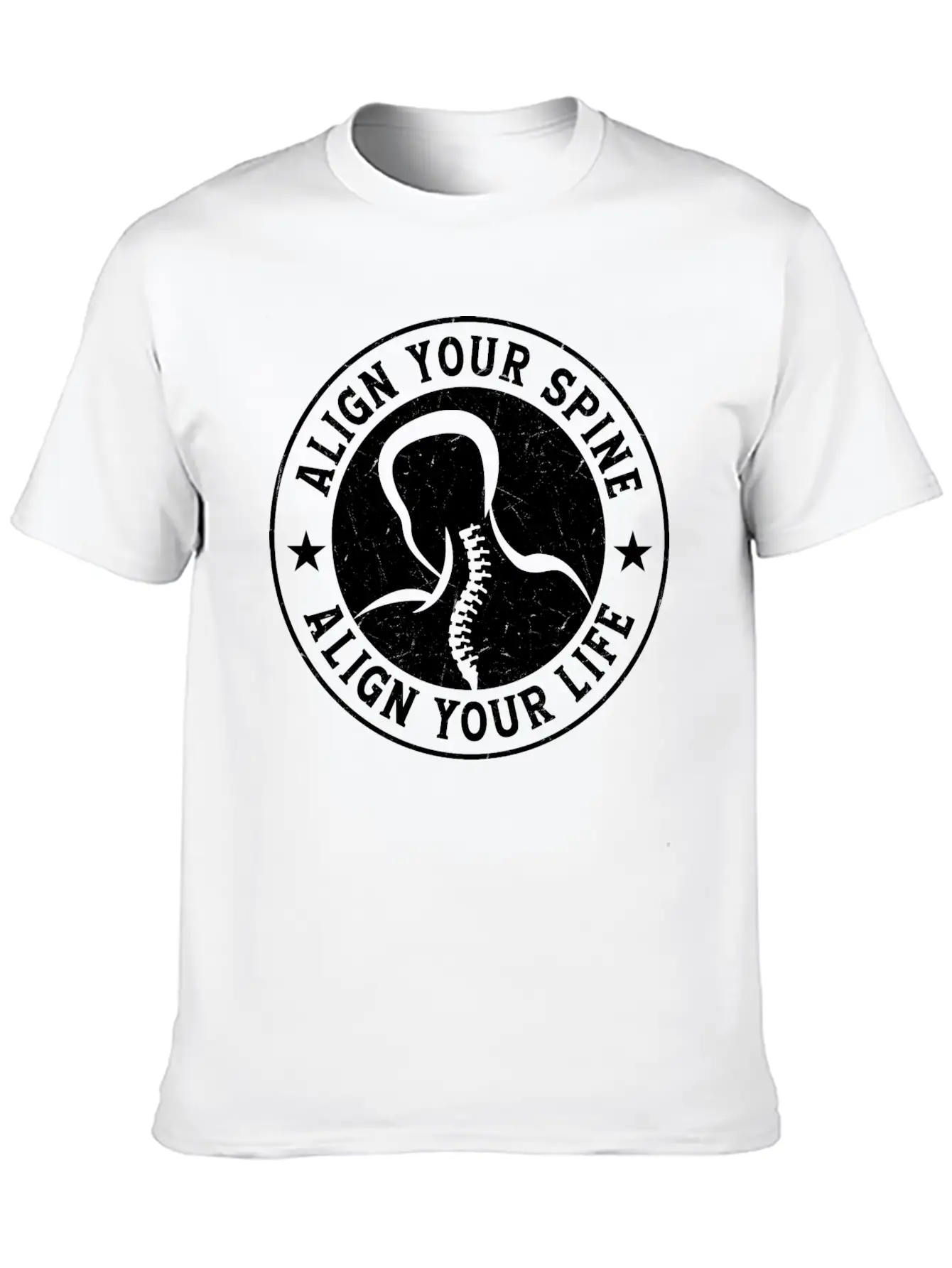 Align Your Spine Align Your Life Chiropractor Chir Stylish Everyday T-Shirt – Unisex Basic Cotton Tee