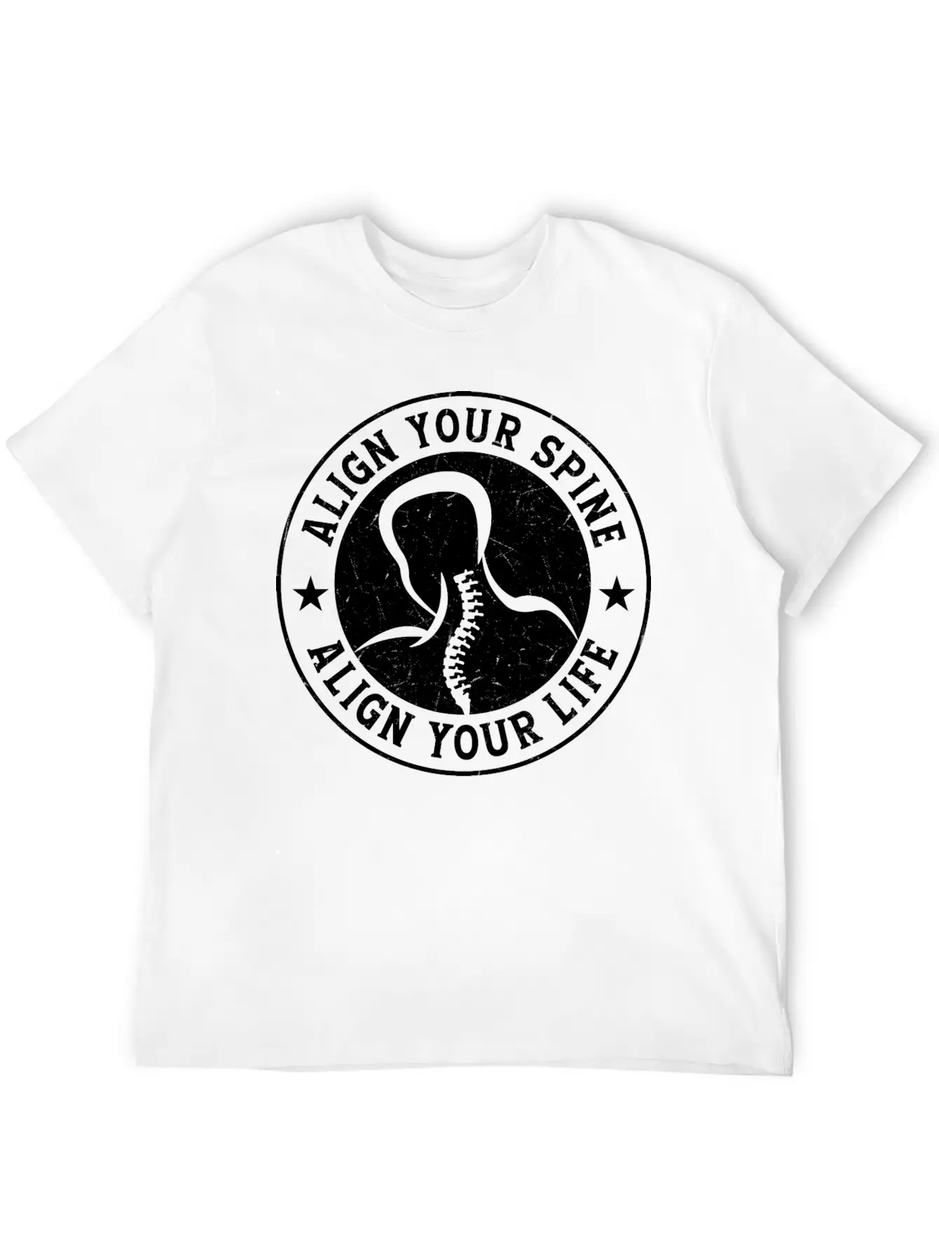 Align Your Spine Align Your Life Chiropractor Chir Stylish Everyday T-Shirt – Unisex Basic Cotton Tee