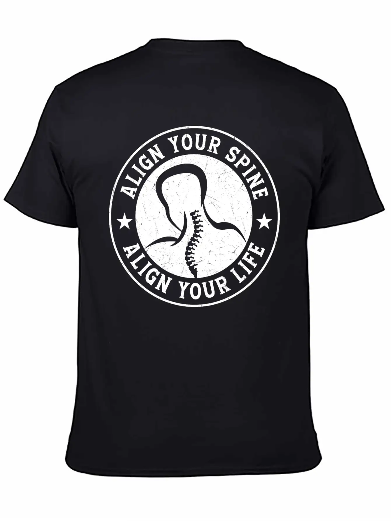 Align Your Spine Align Your Life Chiropractor Chir Stylish Everyday T-Shirt – Unisex Basic Cotton Tee