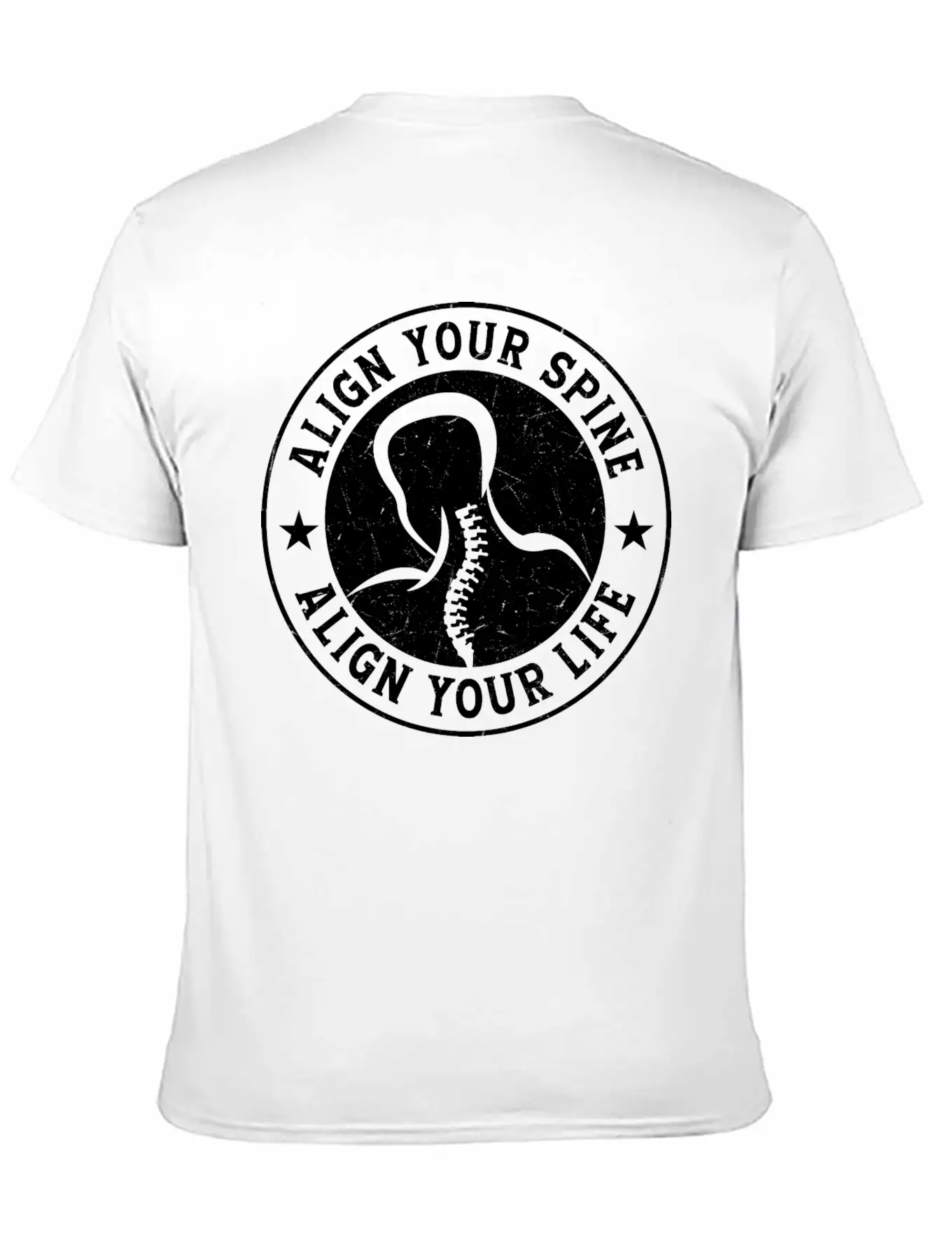 Align Your Spine Align Your Life Chiropractor Chir Stylish Everyday T-Shirt – Unisex Basic Cotton Tee