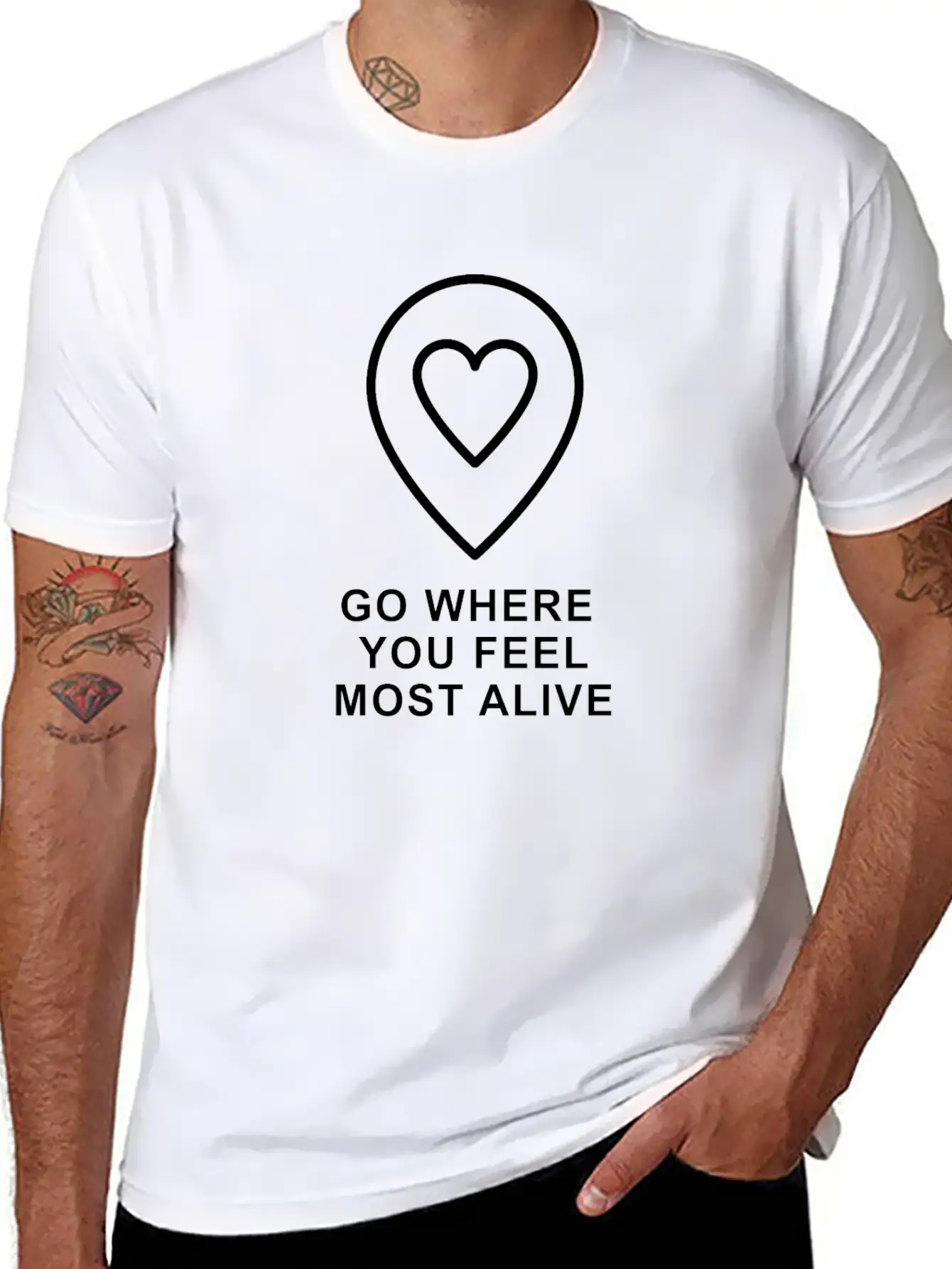 Alive Motivational Quot Inspiration Boho Gift Modern Fit Casual T-Shirt – Clean And Versatile Design