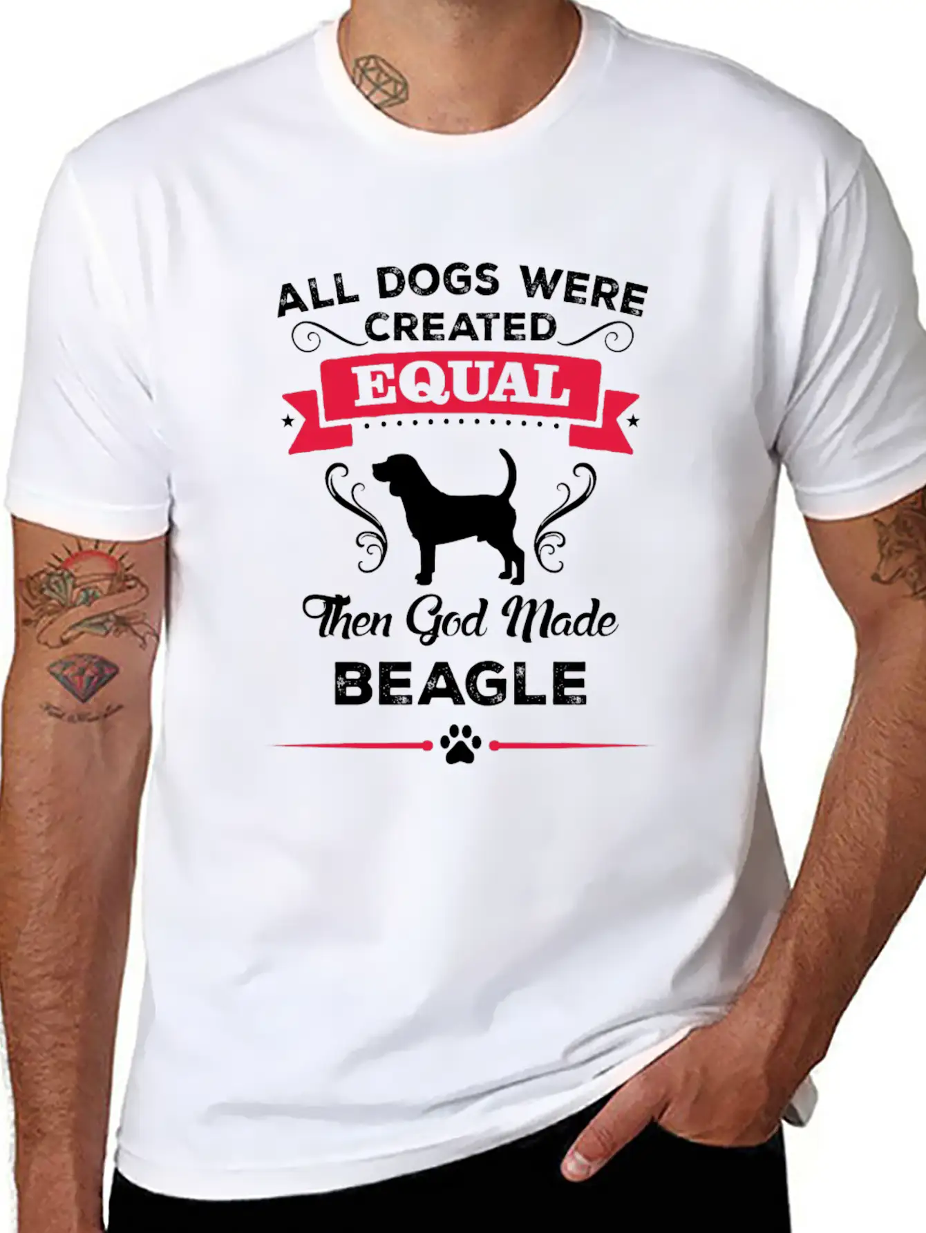 All Dogs Were Created Equal Then God Made Beagle Lightweight Cotton T-Shirt – Daily Comfort Graphic Shirt