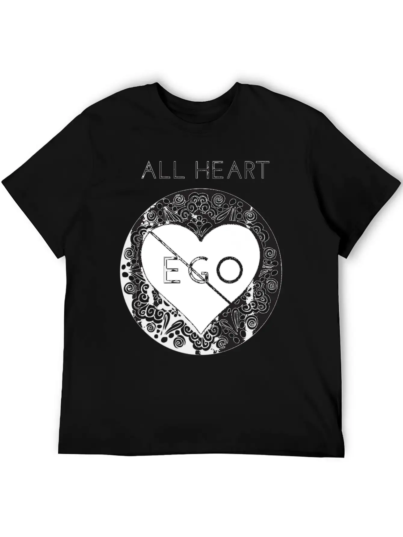 All Heart No Ego Zen Mindful Yoga Premium Lightweight Cotton T-Shirt – Daily Comfort Graphic Shirt