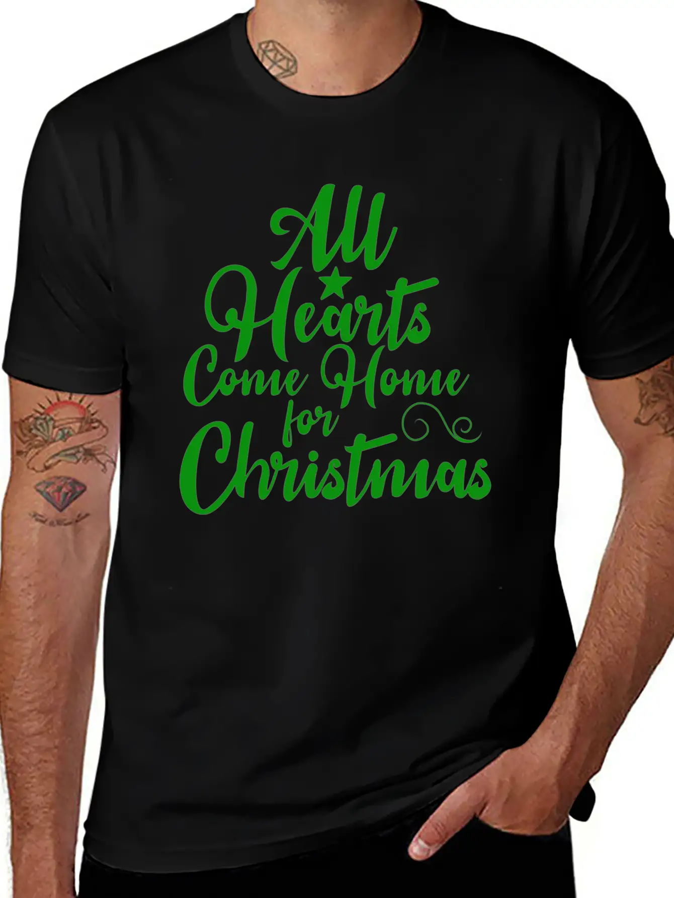 All Hearts Come Home For Christmas Funny Design Soft Cotton Short Sleeve Tee – Unisex Wardrobe Staple