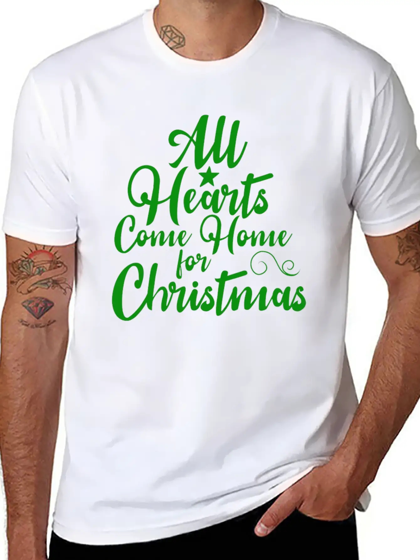 All Hearts Come Home For Christmas Funny Design Soft Cotton Short Sleeve Tee – Unisex Wardrobe Staple