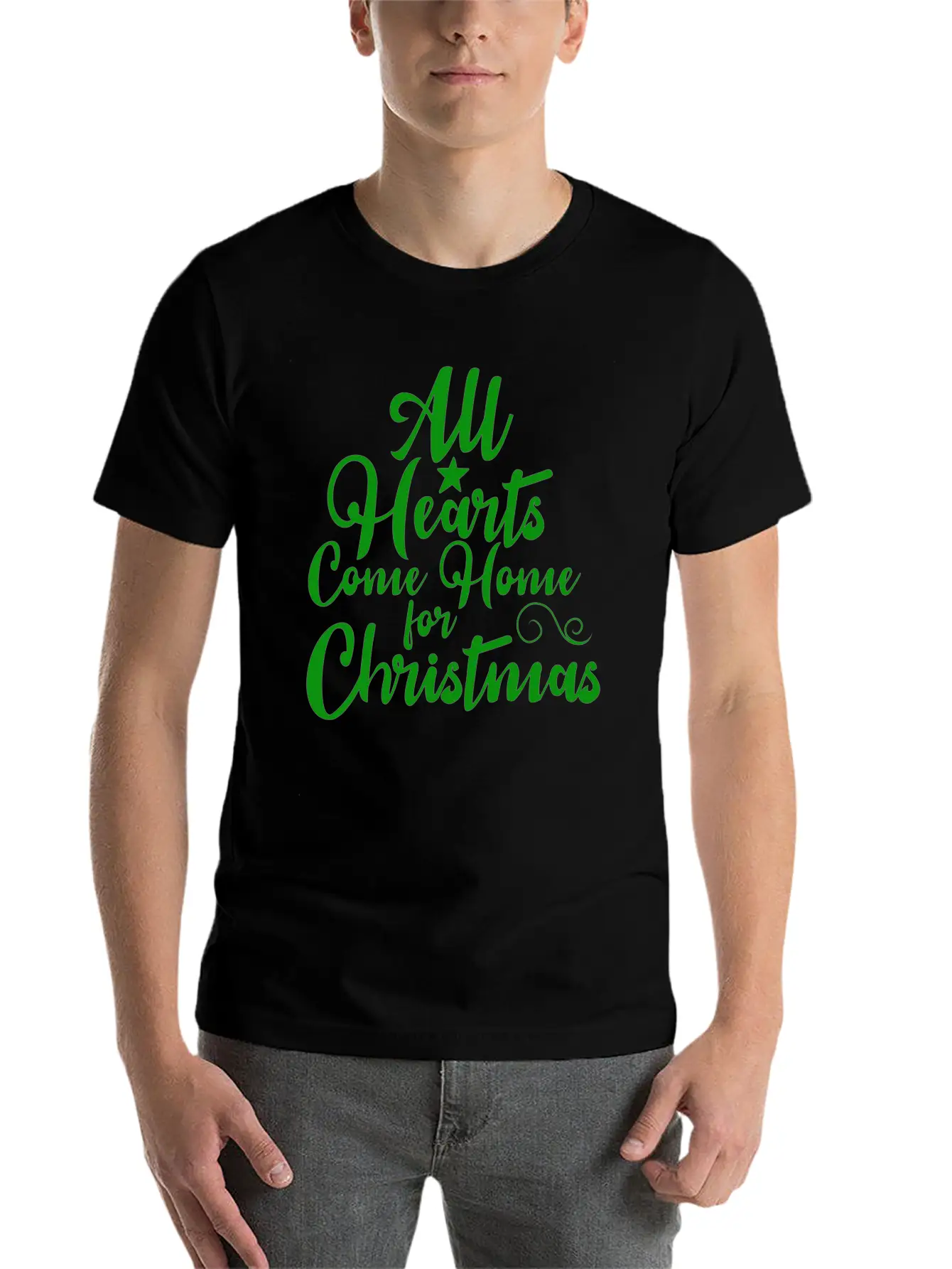 All Hearts Come Home For Christmas Funny Design Soft Cotton Short Sleeve Tee – Unisex Wardrobe Staple