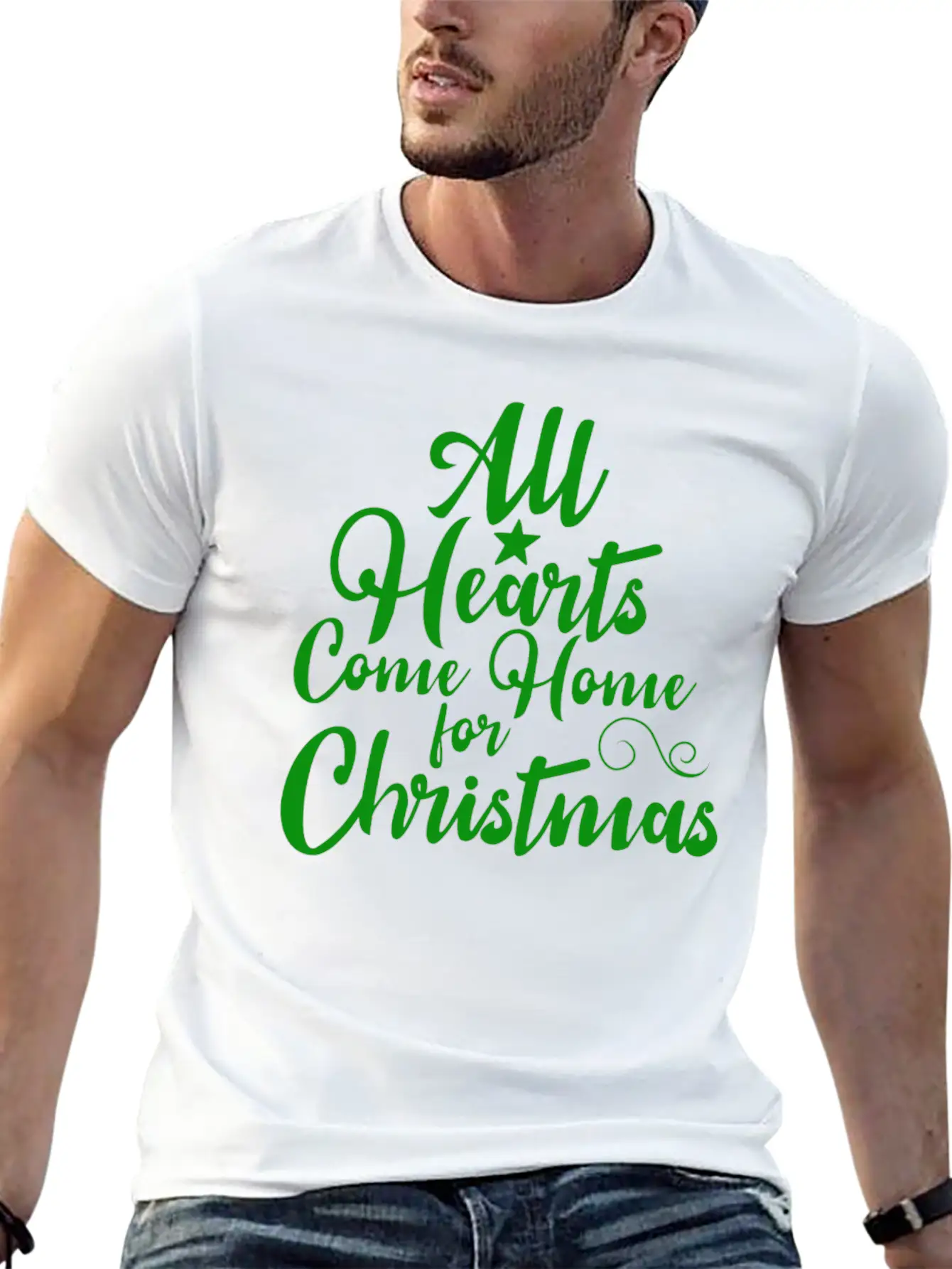 All Hearts Come Home For Christmas Funny Design Soft Cotton Short Sleeve Tee – Unisex Wardrobe Staple