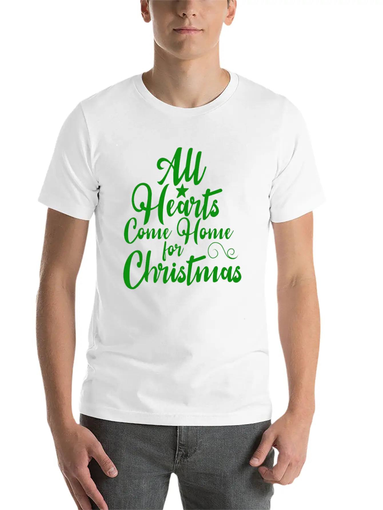 All Hearts Come Home For Christmas Funny Design Soft Cotton Short Sleeve Tee – Unisex Wardrobe Staple