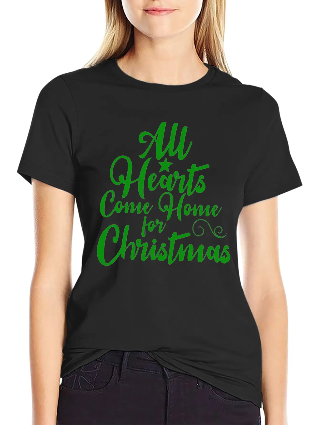 All Hearts Come Home For Christmas Funny Design Soft Cotton Short Sleeve Tee – Unisex Wardrobe Staple