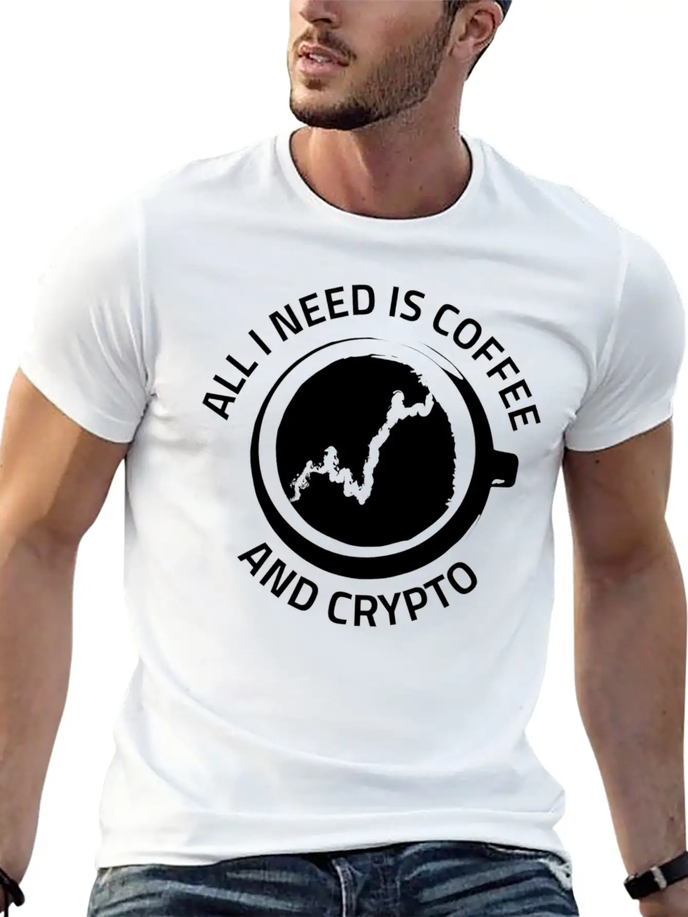 All I Need Is Coffee And Crypto Currency Unisex Casual T-Shirt – Clean Design For Daily Comfort