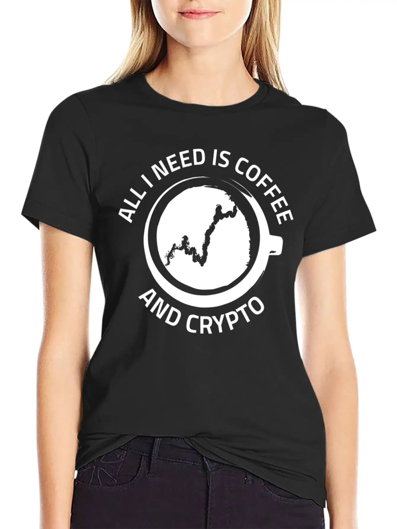All I Need Is Coffee And Crypto Currency Unisex Casual T-Shirt – Clean Design For Daily Comfort