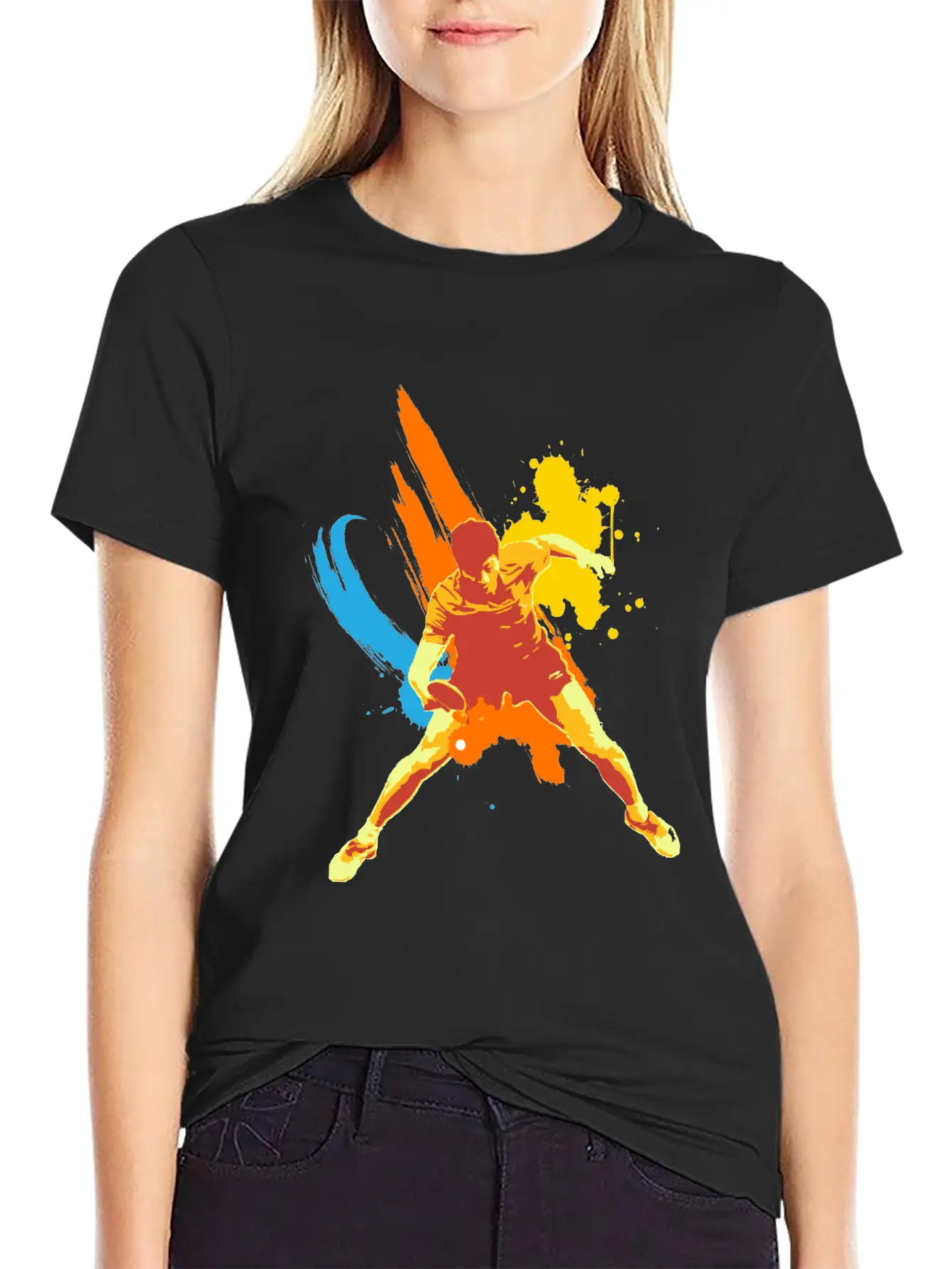 All Is Possible , Just Keep On Going Table Tennis Relaxed Everyday Tee – Lightweight And Durable Cotton