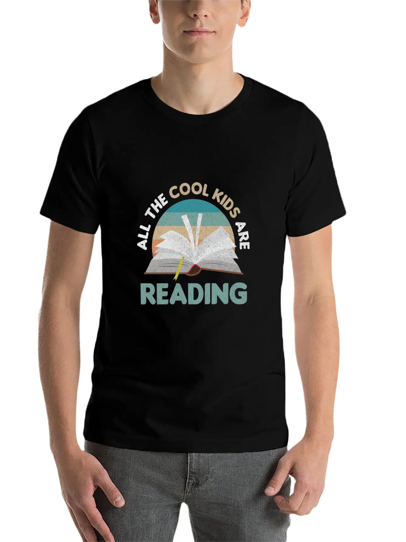 All The Cool Kids Are Reading Read Books Reader Lightweight Cotton T-Shirt – Daily Comfort Graphic Shirt