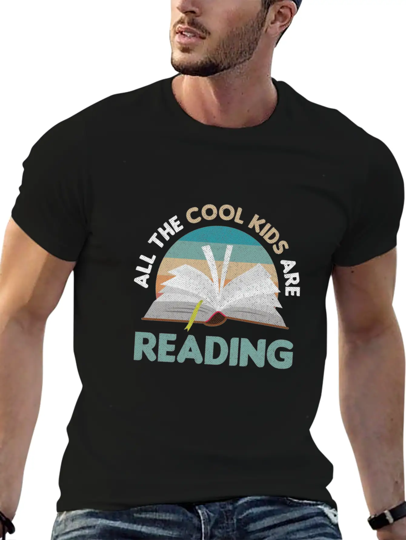 All The Cool Kids Are Reading Read Books Reader Lightweight Cotton T-Shirt – Daily Comfort Graphic Shirt