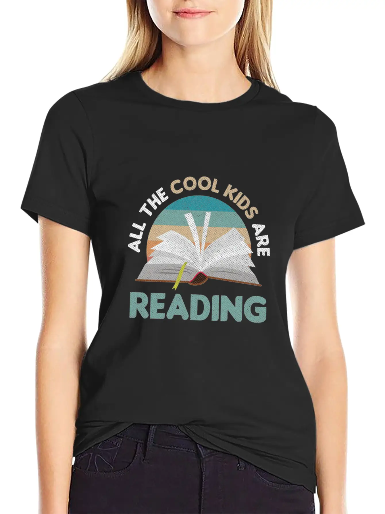 All The Cool Kids Are Reading Read Books Reader Lightweight Cotton T-Shirt – Daily Comfort Graphic Shirt