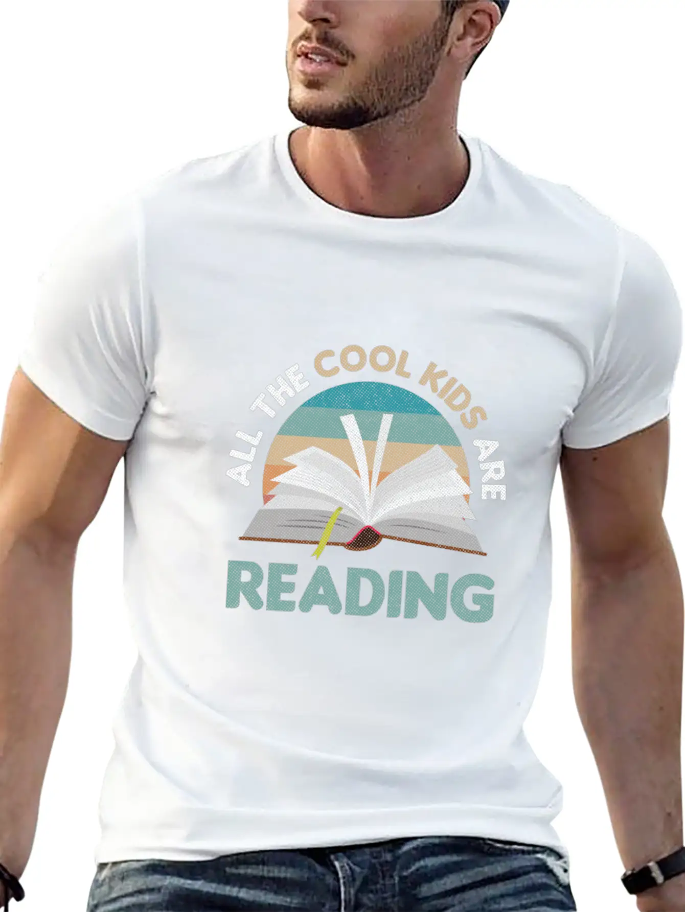 All The Cool Kids Are Reading Read Books Reader Lightweight Cotton T-Shirt – Daily Comfort Graphic Shirt