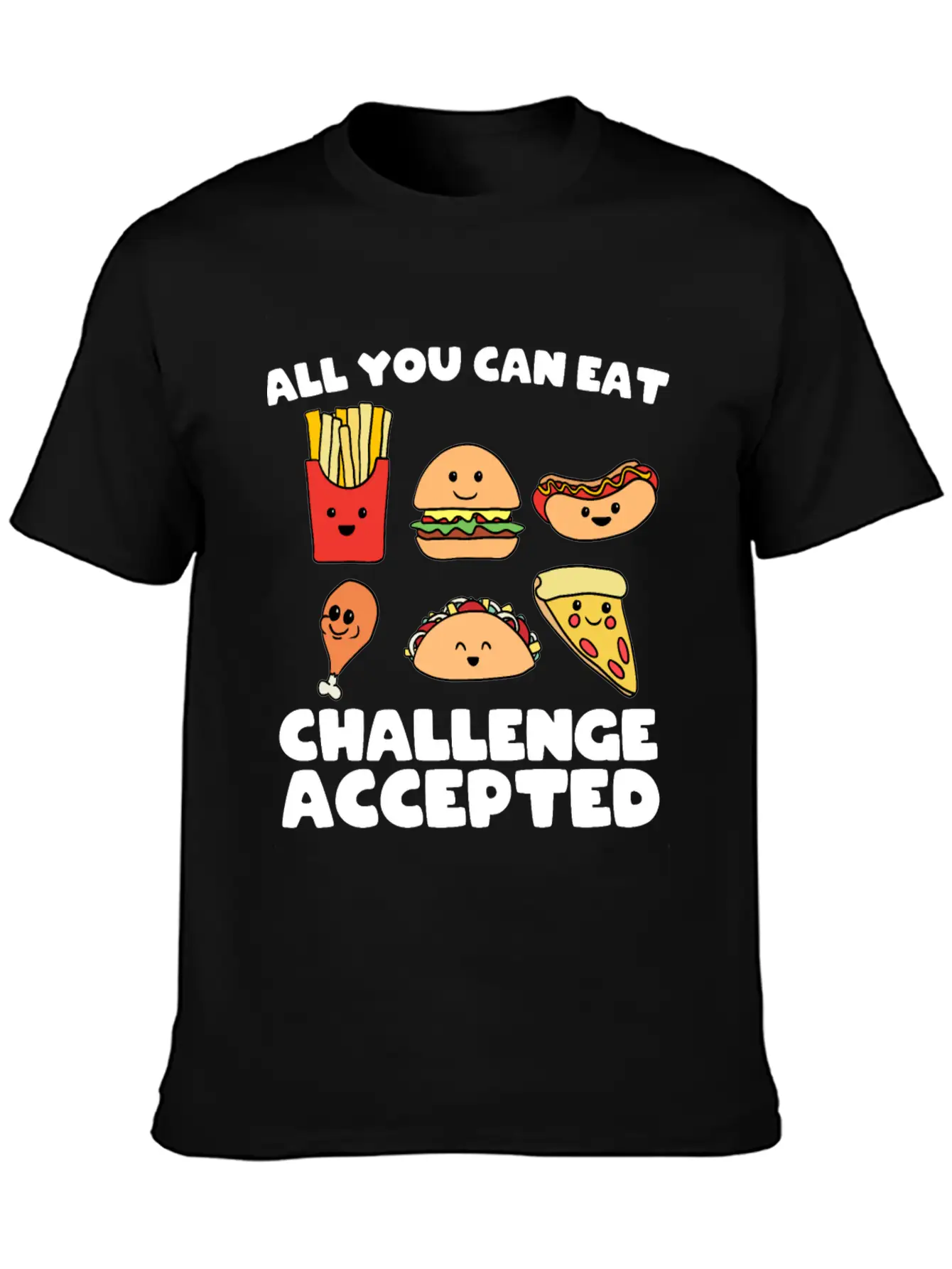 All You Can Eat Challenge Modern Fit Casual T-Shirt – Clean And Versatile Design