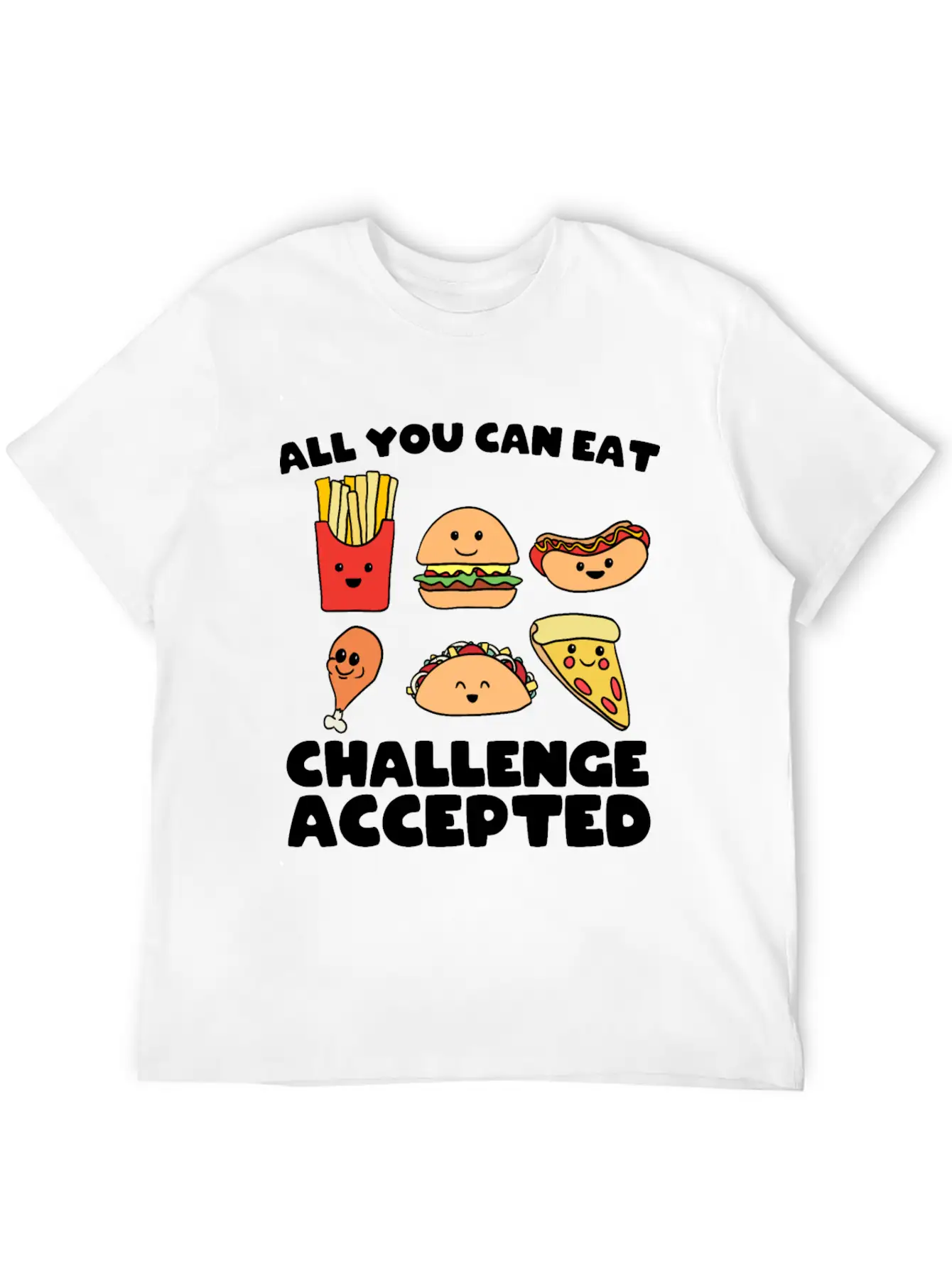 All You Can Eat Challenge Modern Fit Casual T-Shirt – Clean And Versatile Design