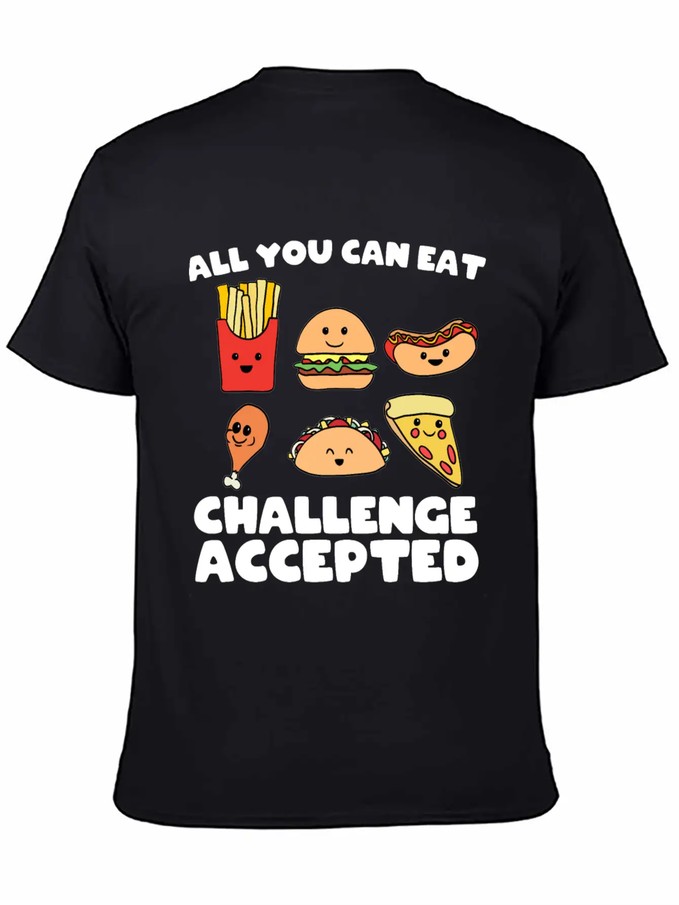 All You Can Eat Challenge Modern Fit Casual T-Shirt – Clean And Versatile Design