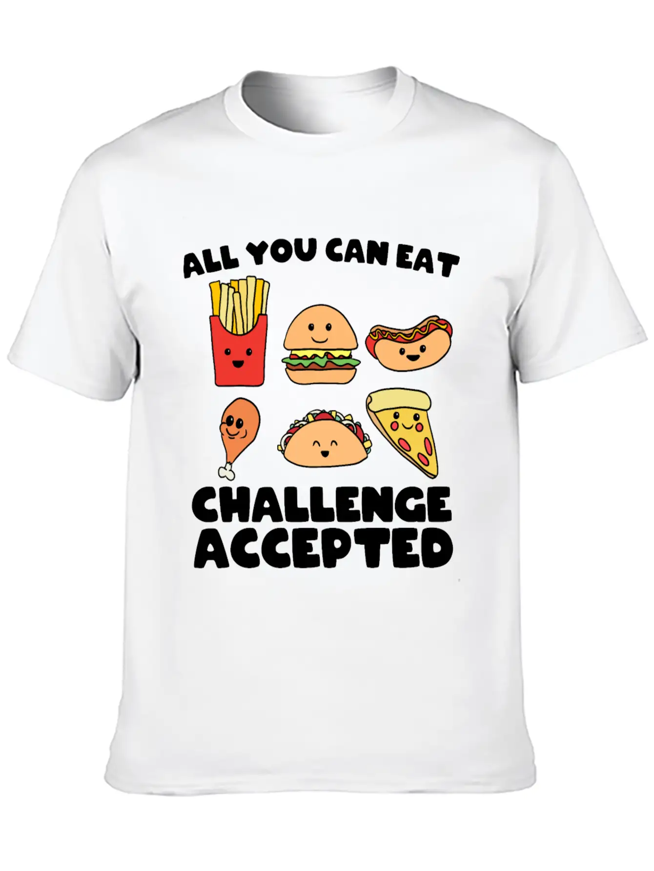 All You Can Eat Challenge Modern Fit Casual T-Shirt – Clean And Versatile Design