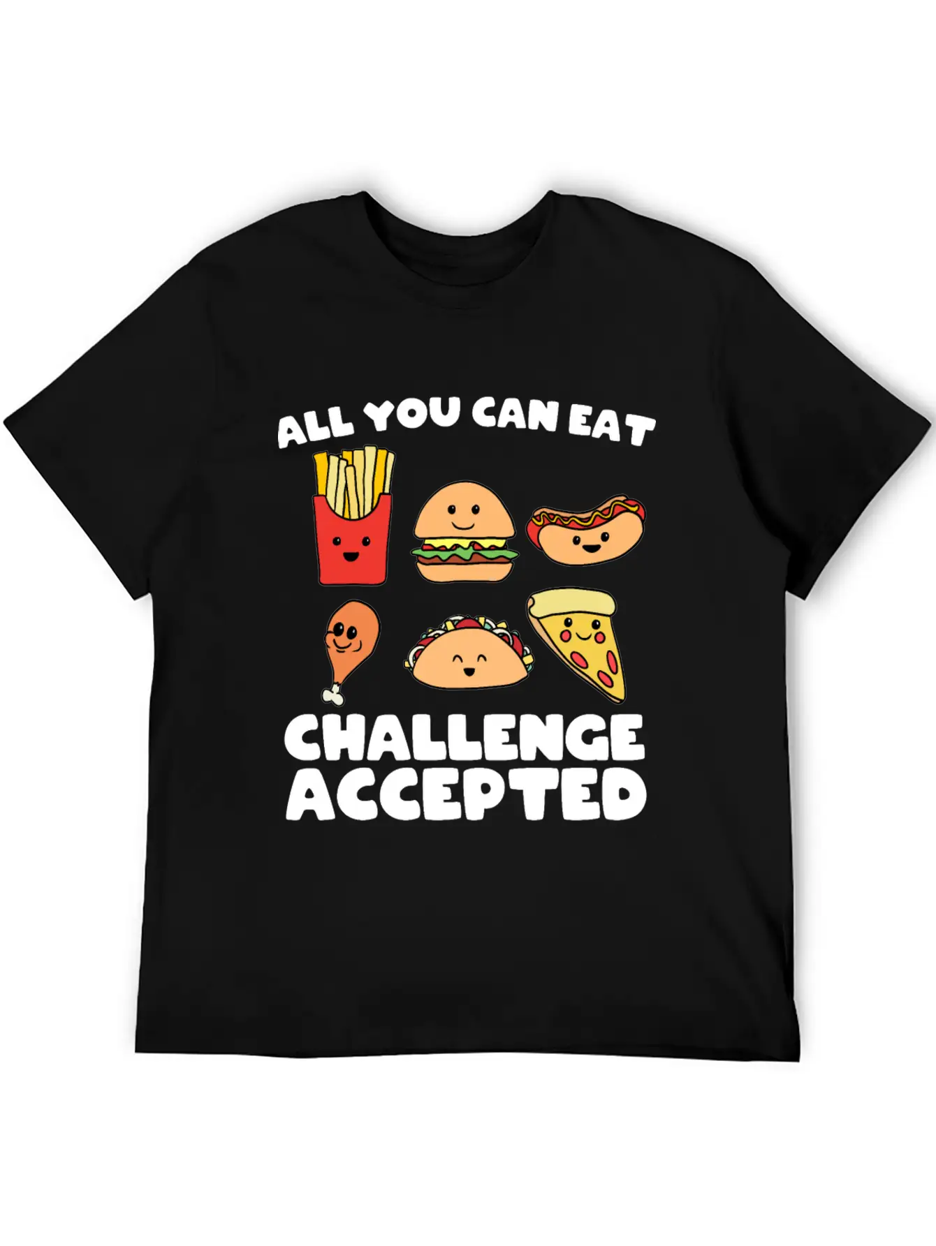 All You Can Eat Challenge Modern Fit Casual T-Shirt – Clean And Versatile Design
