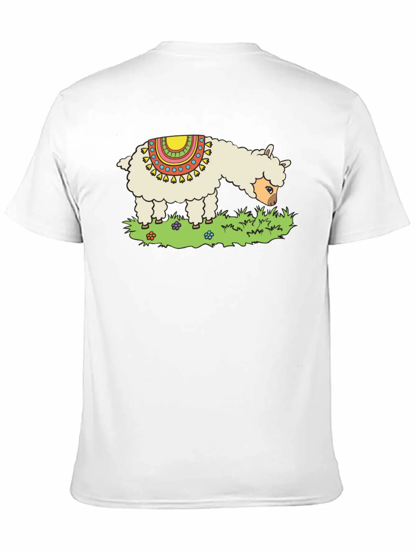 Alpaca Eats Grass On A Meadow Basic Graphic T-Shirt – Daily Comfort In Soft Cotton