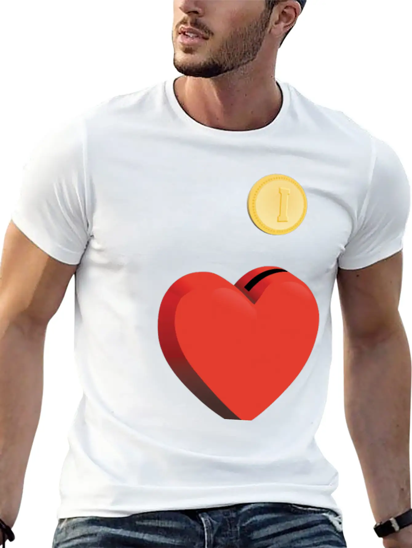 Alphabet ABC I Love You Funny, Money, Heart. Lightweight Cotton T-Shirt – Daily Comfort Graphic Shirt