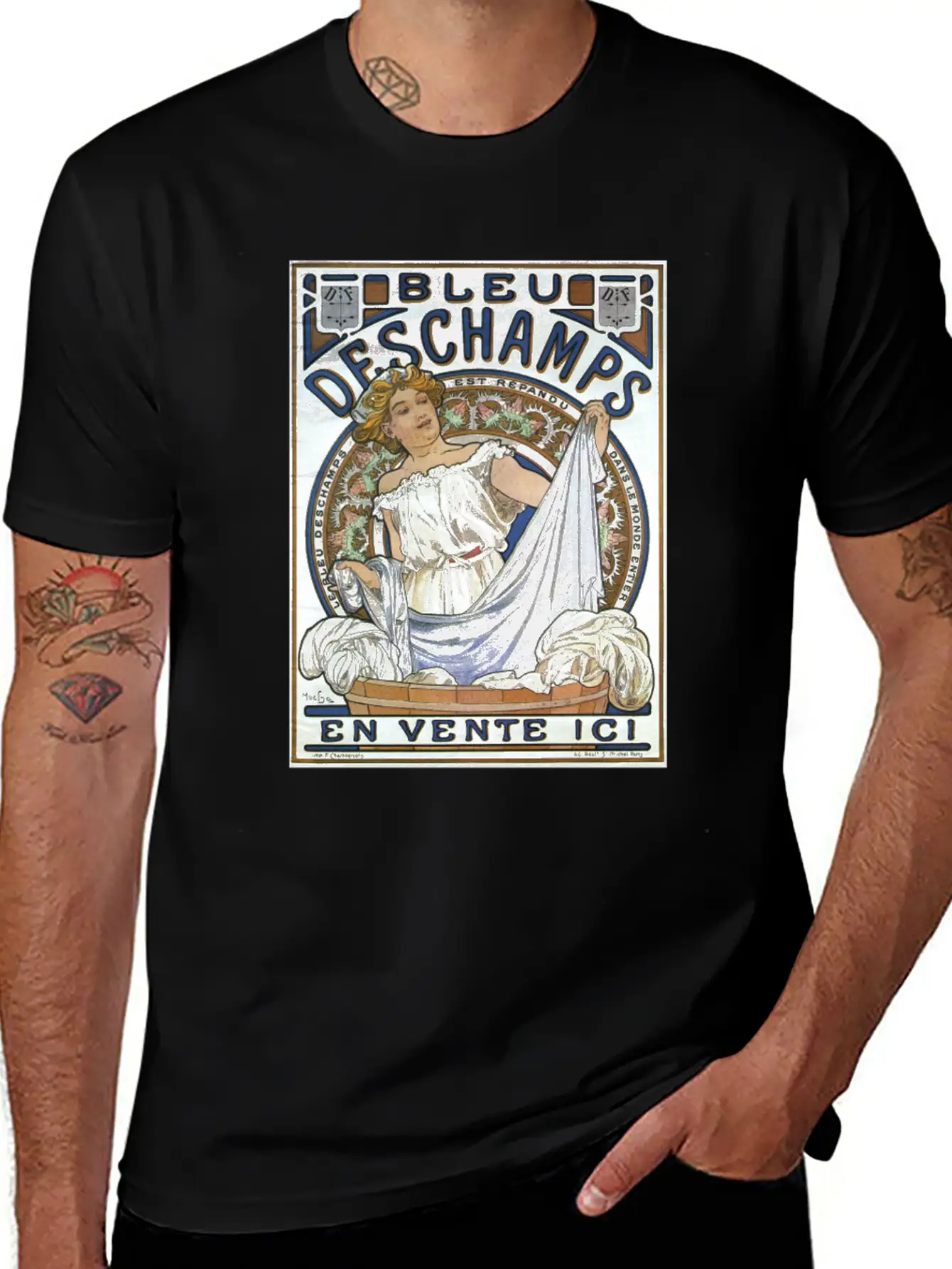 Alphonse Mucha Women's Art Nouveau Lightweight Cotton T-Shirt – Daily Comfort Graphic Shirt