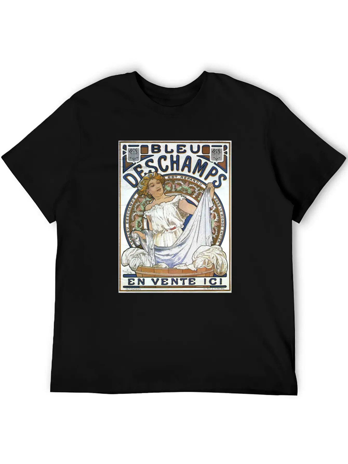 Alphonse Mucha Women's Art Nouveau Lightweight Cotton T-Shirt – Daily Comfort Graphic Shirt
