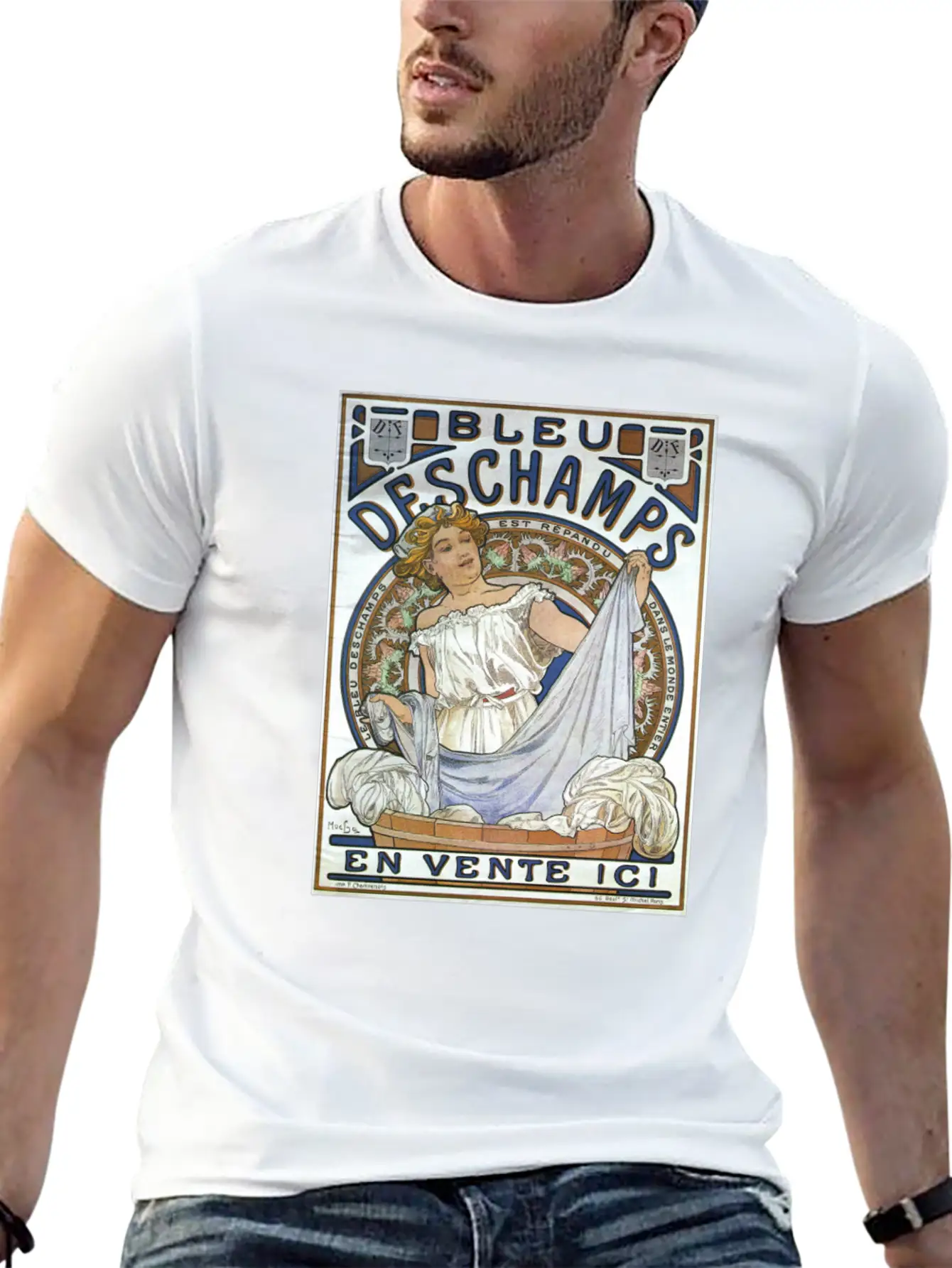 Alphonse Mucha Women's Art Nouveau Lightweight Cotton T-Shirt – Daily Comfort Graphic Shirt