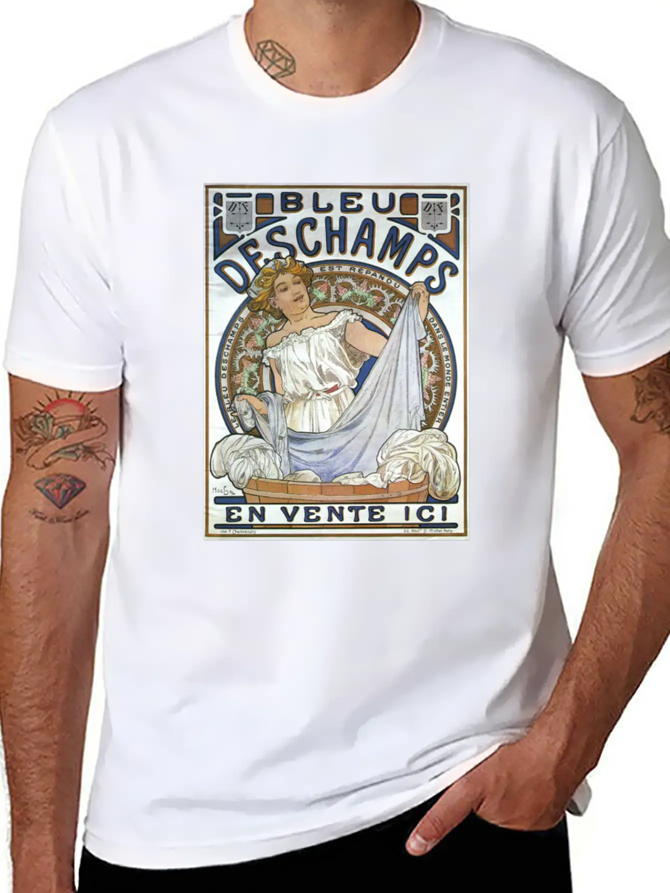 Alphonse Mucha Women's Art Nouveau Lightweight Cotton T-Shirt – Daily Comfort Graphic Shirt