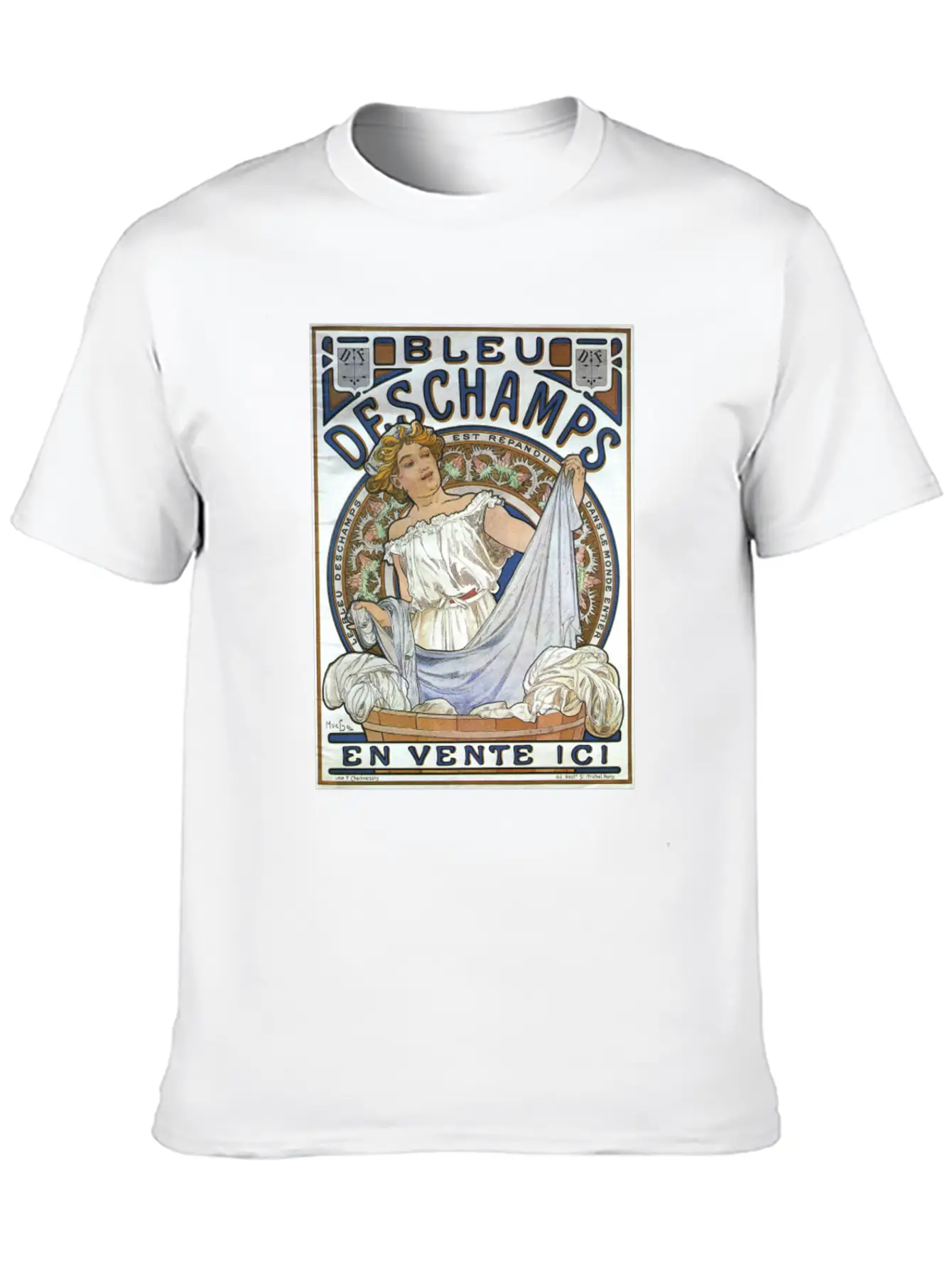 Alphonse Mucha Women's Art Nouveau Lightweight Cotton T-Shirt – Daily Comfort Graphic Shirt