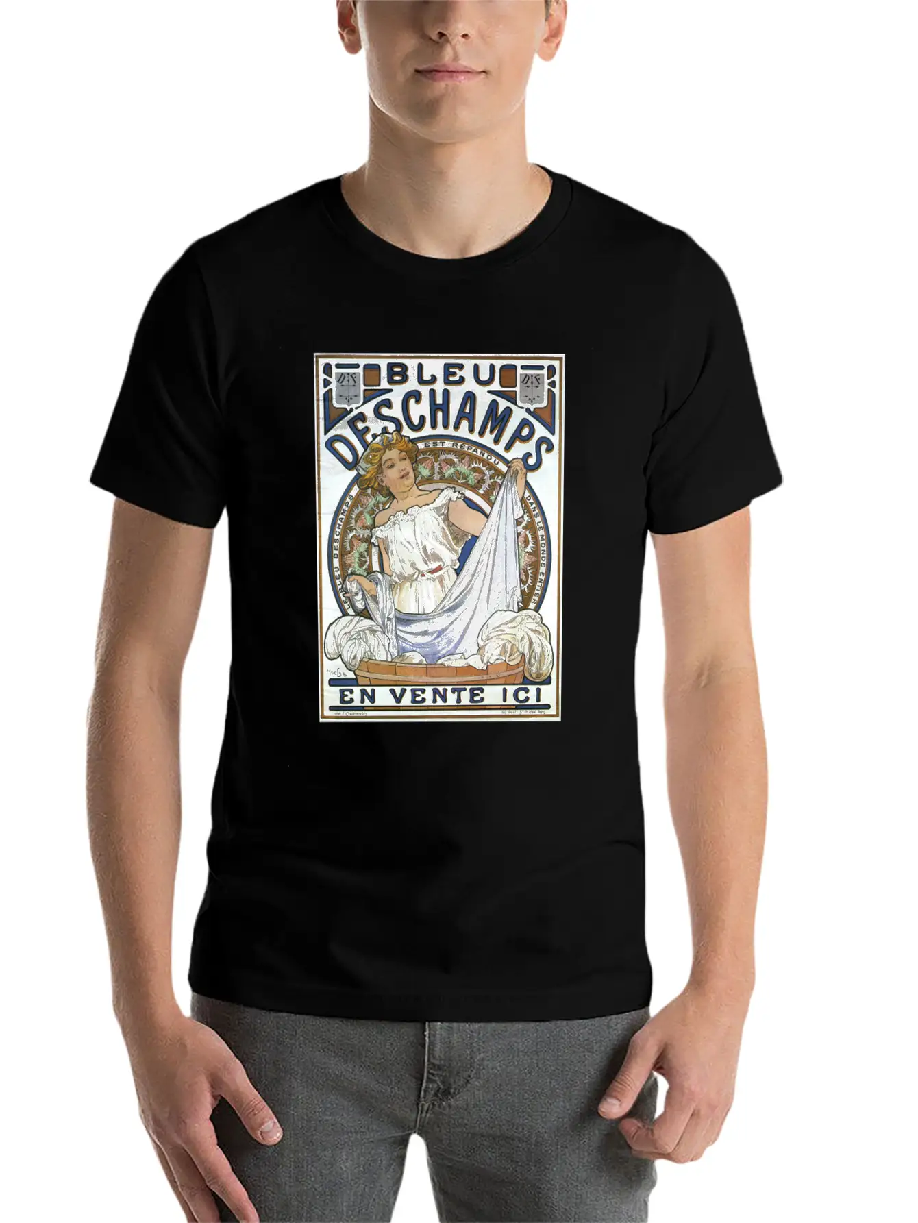 Alphonse Mucha Women's Art Nouveau Lightweight Cotton T-Shirt – Daily Comfort Graphic Shirt