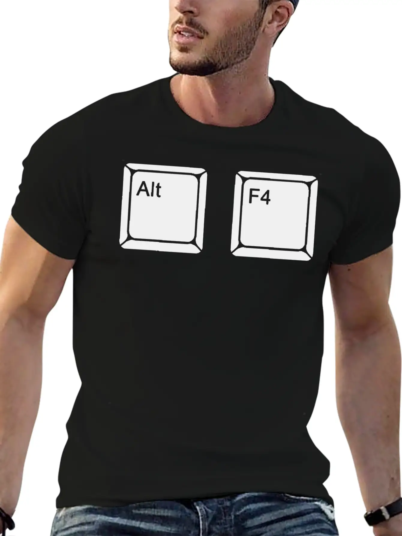 Alt F4 - Keyboard Shortcut Modern Fit Casual T-Shirt ��� Clean And Versatile Design