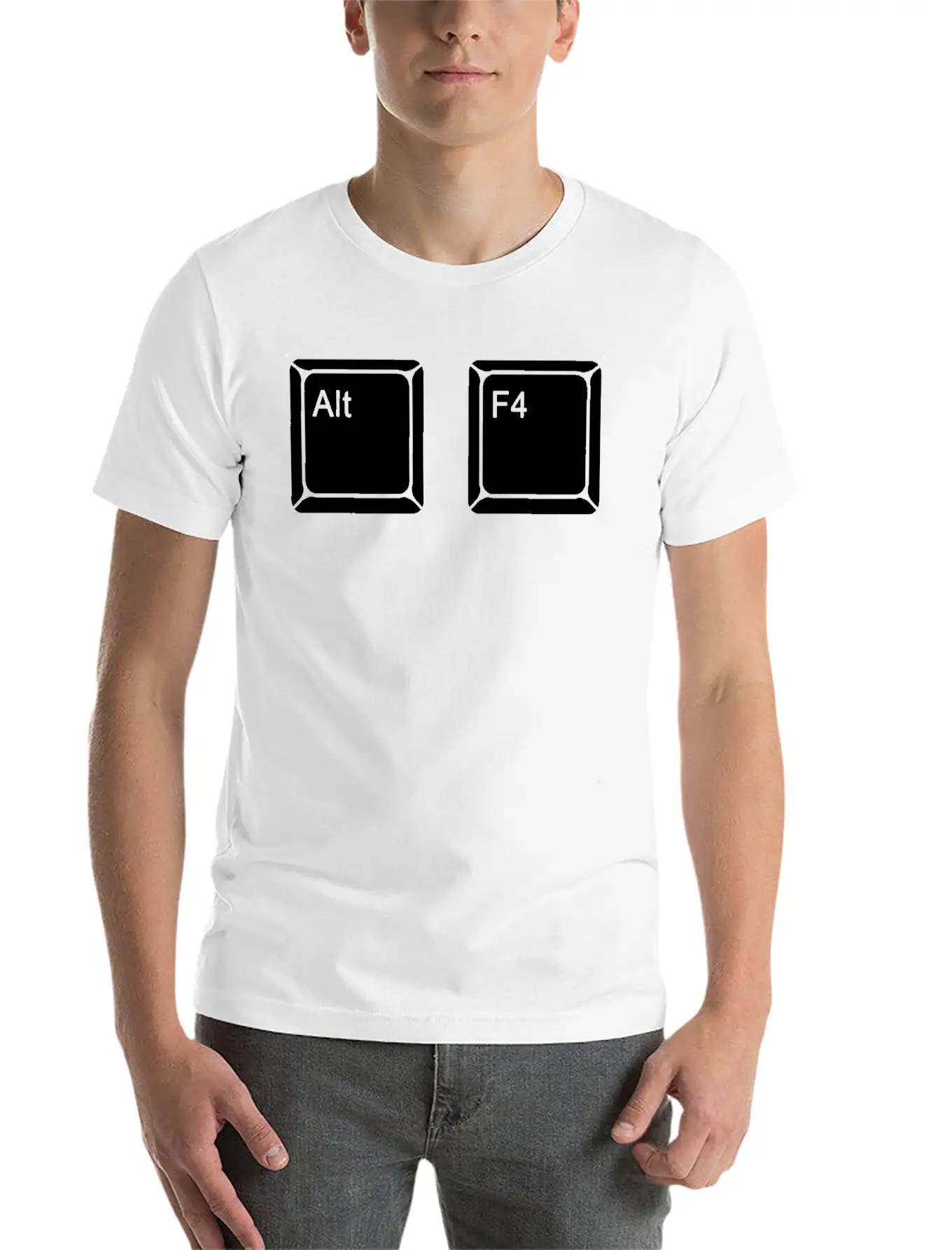 Alt F4 - Keyboard Shortcut Modern Fit Casual T-Shirt ��� Clean And Versatile Design