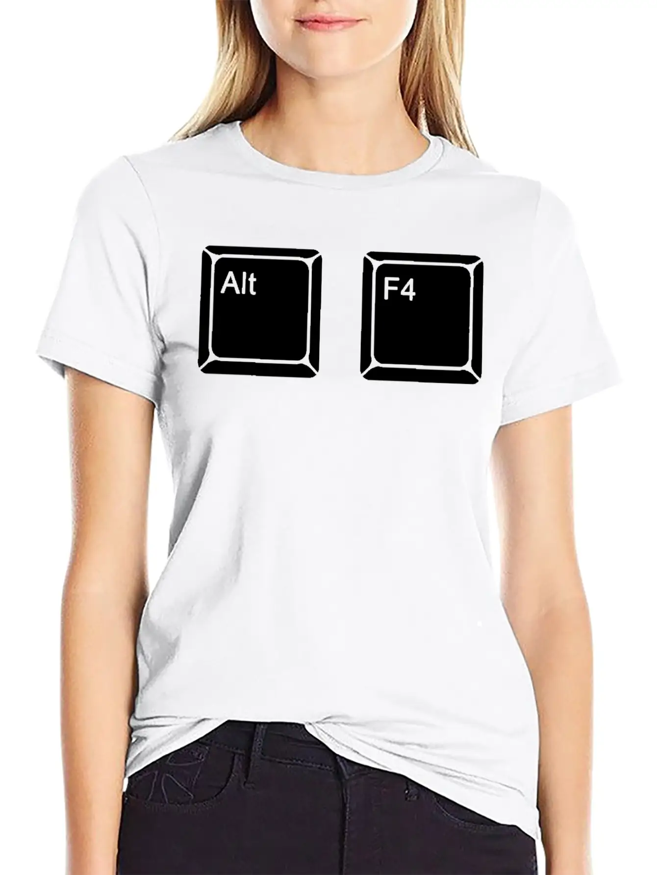 Alt F4 - Keyboard Shortcut Modern Fit Casual T-Shirt ��� Clean And Versatile Design