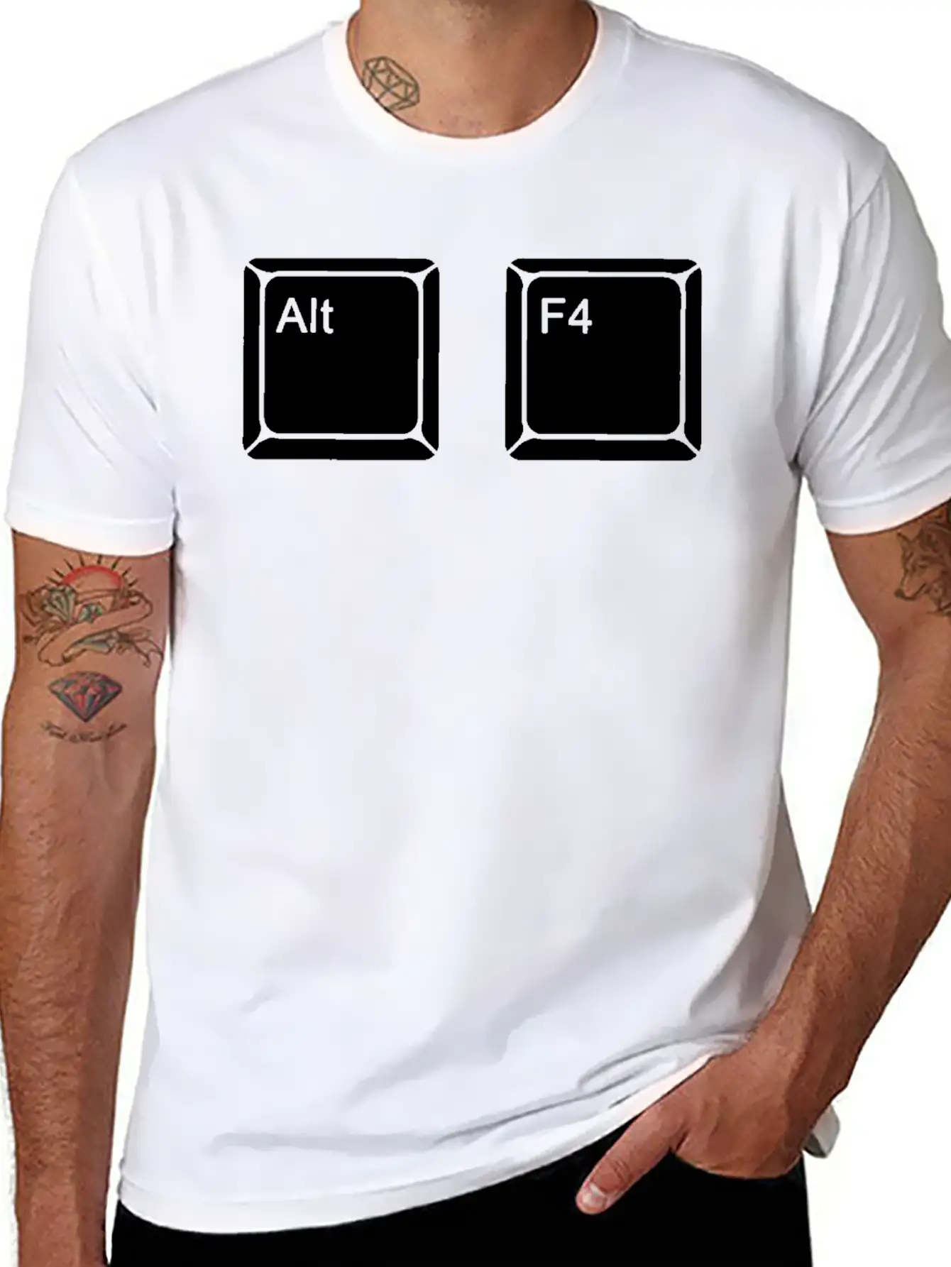 Alt F4 - Keyboard Shortcut Modern Fit Casual T-Shirt ��� Clean And Versatile Design