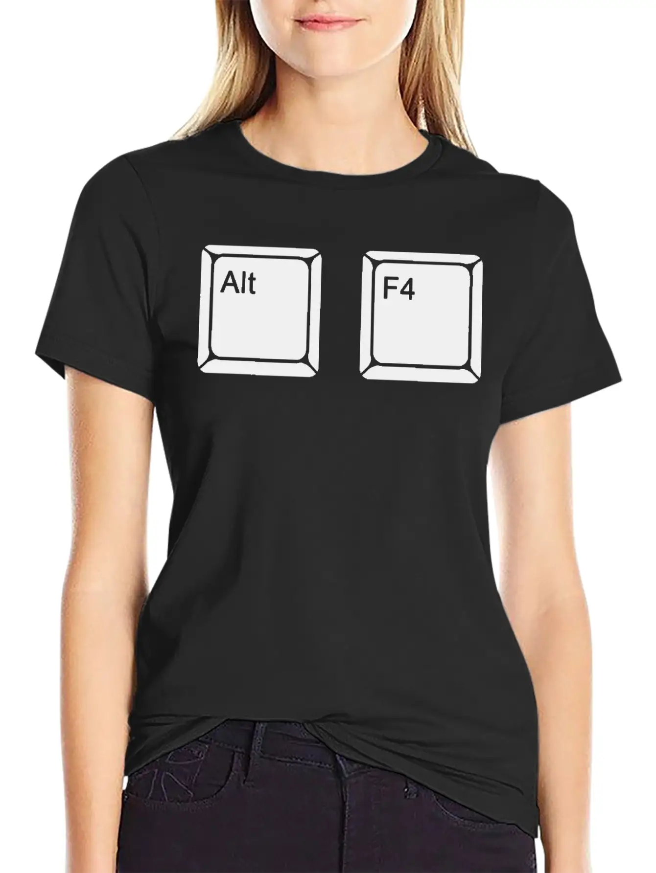 Alt F4 - Keyboard Shortcut Modern Fit Casual T-Shirt ��� Clean And Versatile Design