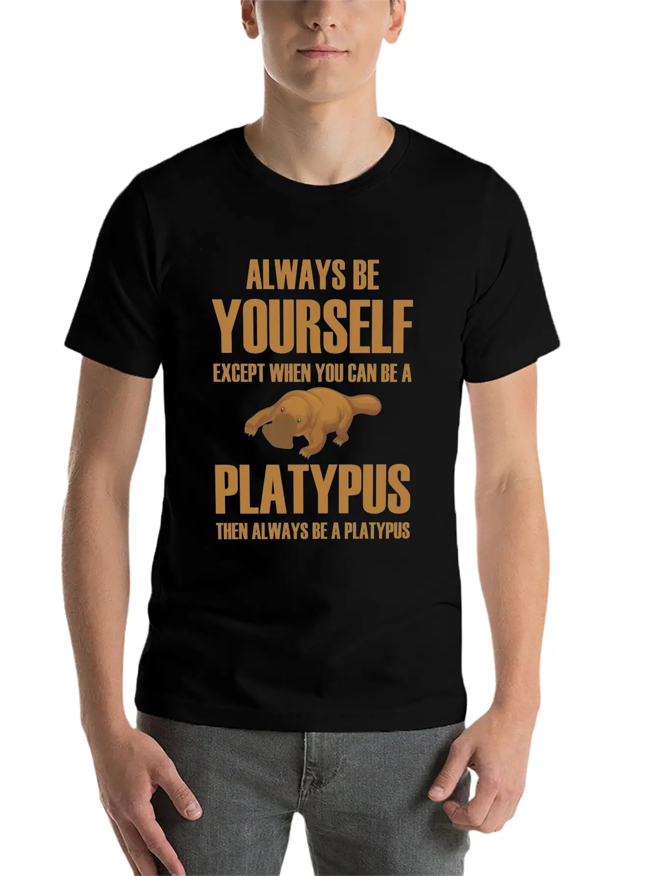 Always Be Yourself Then Always Be A Platypus Modern Fit Casual T-Shirt ��� Clean And Versatile Design