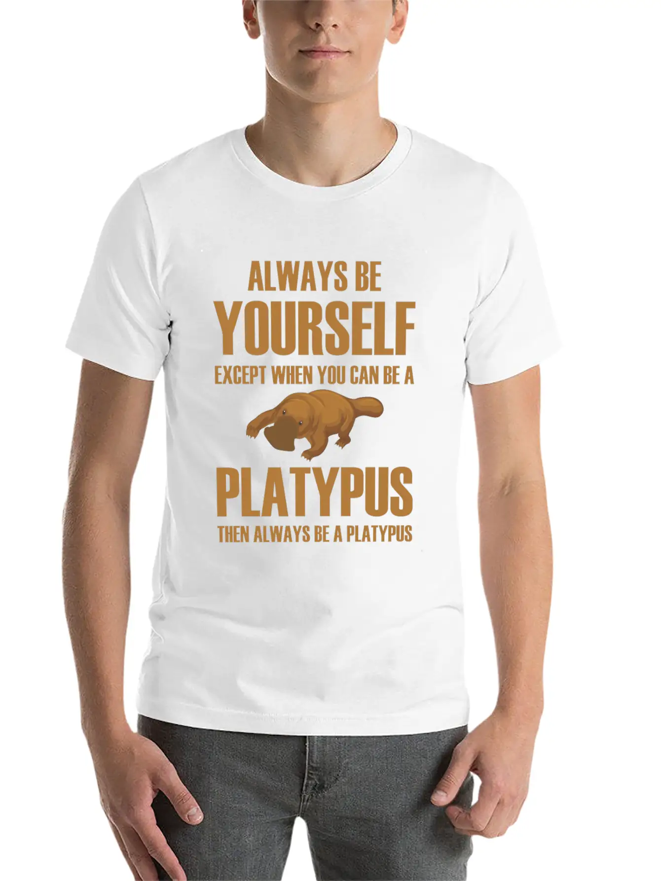 Always Be Yourself Then Always Be A Platypus Modern Fit Casual T-Shirt ��� Clean And Versatile Design